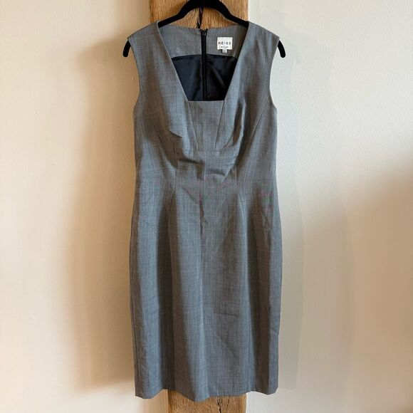 Reiss Dresses & Skirts - Reiss Cian Row Sheath Dress Gray Wool US 8 UK 12